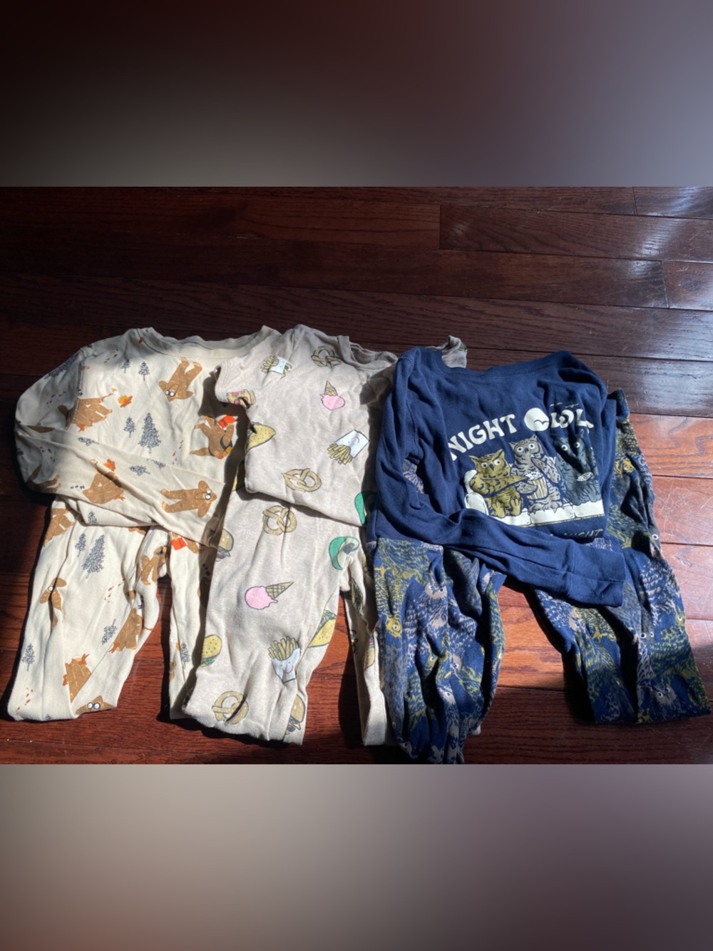3 Pair Old Navy Unisex Cotton PJ Sets with Graphics
